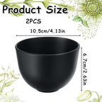 2 Pieces Rubber Facial Mask Mixing Bowl, Facial Bowls Esthetician, Silicone Face Mask Bowl Mud Masks Diy Skin Care Cosmetic Mixing Tool for Home Beauty Salon Use, Black