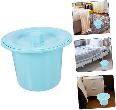 minkissy Portable Covered Chamber Pot for Adults and Boys and Girls Practical Night Urine Pot Smooth Edges for Travel and Home Use Design for Convenience