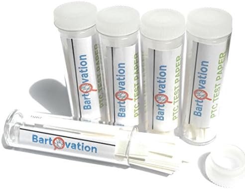 Bartovation (Tm) Phenylthiourea (PTC) Paper Strips - Genetic Taste Testing (Vial of 100) - Pack of 5