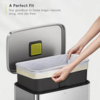 EKO 13 Gallon / 40-60 Liter,110 Count Drawstring Trash Bags, Extra-Strong Unscented Garbage Bags, Easy-Dispense Roll for Kitchen & Household Use, Resists Tears, Leaks and Punctures, Code F, White
