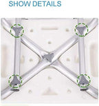 Bathroom Stool,Bath Bathroom Stool,Shower Chair,with Arms and Back,Adjustable in 6 Height,with Anti-Slip Rubber Tips