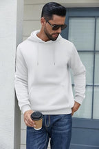 COOFANDY Men's Hoodies Pullover Fleece Lined Hoodie Casual Long Sleeve Drawstring Hooded Sweatshirts with Kanga Pocket