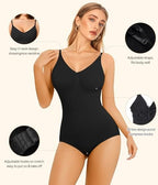 Irisnaya Women Slimming Bodysuits Shapewear Tops Tummy Control Body Shaper Spaghetti Strap Camisole Leotards Bodycon Jumpsuit