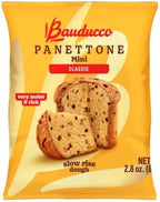 Bauducco Panettone – Individually Wrapped Italian Holiday Cake, Classic Panettone Bread with Raisins & Candied Fruit – 2.8 oz Each, (Case of 25)