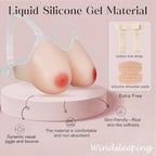 Windsleeping Silicone Breast Forms with Shoulder Straps Mastectomy Prosthesis Fake Boobs