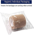 [6 Pack-2" x5Yards] MINGYUE Self Adhesive Bandage Wrap,Athletic Tape,Sports Tape,Wrist and Ankle Wrap Tape,Cohesive Bandage for Vet Tape(Skin Color)