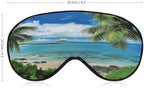 Tropical Palm Tree Hawaii Beach Sleep Mask Eye Mask for Sleeping Breathable Blackout Sleeping Masks with Adjustable Strap Soft Eye Cover Comfortable Blindfold Eyeshade for Night Sleeping Travel Nap