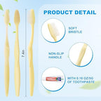 Disposable Toothbrush with Toothpaste Set, Individually Wrapped Soft Bristles Travel Size Manual Toothbrushes Kit in Bulk for Hotel/Travel/ Business/Donation/Homeless/Charity/Camping (50 Pack)