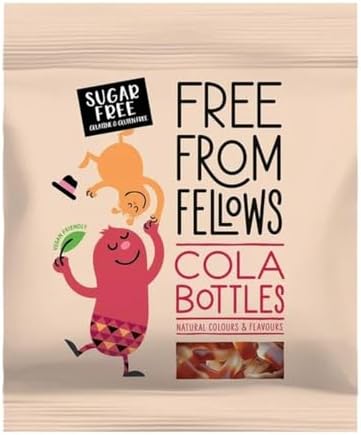 5 x Free From Fellows Sugar Free Cola Bottles Sweets 3.5oz