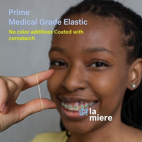 Neon Non-Latex 100 counts Intraoral Elastic Bands Orthodontic Elastics Dental Rubber Bands Made in US Heavy 1/4'', Neon