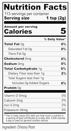 Anthony's Instant Chicory Root, 8 oz, Gluten Free, Caffeine Free, Non GMO, Coffee Alternative