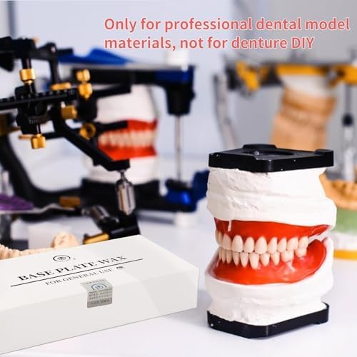 Dental Base Plate Wax Sheets，Cannot be Used for dentures Pink Baseplate Casting Modeling Molding Wax Non Shrink Jewelry Wax Carving Red Utility Bite Wax Dentist Lab Supply 20PCS