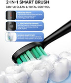 Electric Toothbrush for Adults with UV Cleaning, Drying Holder, Pressure Sensor, Smart Timer, Adult Electric Toothbrush Rechargeable Battery, 8 Replacement Brush Heads