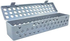 Dental Instrument Sterilizat Case Plastic Autoclavale Cassette Case Medical Surgical Instrument Disinfection Container Tray (Gray)