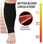 Plus Size Compression Leg Sleeves for Women& Men 15-20mmHg Wide Calf Knee High Leg Sleeves