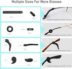 Eyeglasses Ear Grippers Set, 16 Pairs Anti Slip Eyeglasses Grip for Behind the Ear, Comfortable Silicone Eyeglass Holder for Sunglasses Presbyopia Glasses Sports Glasses