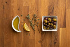 Pack of 4 Mixed Olives in Vacuum, Black Kalamon Olives mixed with Green Olives Marinated in Lemon juice, with savory Greek Oregano, Freshly Sealed Olives with Extra Virgin Oil 4X200g