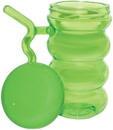 Rehabilitation Advantage Cup with Built-In Straw Handle, Green