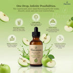 Flavoreen Green Apple Extract – Highly Concentrated Liquid Flavoring - Water Soluble - for Drinks, Candy Making, Baking, Icing & Sodas – Premium Green Apple Fruit Flavor – Made in USA (Amber Glass Dropper Bottle)