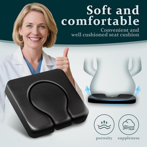 PU Commode Seat Cushion Universal Fit Toilet Chair, Sponge Padded Soft Pad for Bedside Commode Seat,with Two White Snaps and Screws. Commode Chair, Cover Shower Wheelchair