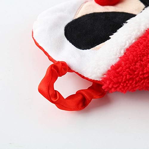 Cute Christmas Sleeping Mask, Soft Fluffy Plush Blindfold Funny Novelty Animal Sleep Mask Eye Cover Eyeshade for Kids Girls Boys Women Men Night Nap Travel Meditation (A,Santa Claus)