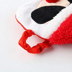 Cute Christmas Sleeping Mask, Soft Fluffy Plush Blindfold Funny Novelty Animal Sleep Mask Eye Cover Eyeshade for Kids Girls Boys Women Men Night Nap Travel Meditation (A,Santa Claus)