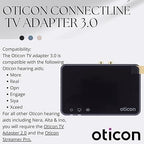 MSTORE INTL Oticon TV Adaptor 3.0 for Opn, Engage and Siya, Real, Zircon, Ruby and More