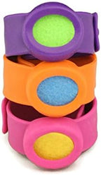 Kids Essential Oil Diffuser 3 Slap Bracelet Sweet Set - Pink, Orange, Purple- Girls- Unscented