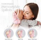 New Upgraded 2 in 1 Thumb Brace, Removable Thumb Spica Splint Left Right Hand with 3 Level Stability, Reversible Thumb Support for CMC, De Quervain’s Tendonitis, Trigger Thumb (M/L, Pink)