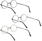 3 Pack Round Frame Reading Glasses Blue Light Blocking Reader Metal Full Frame Retro Glasses