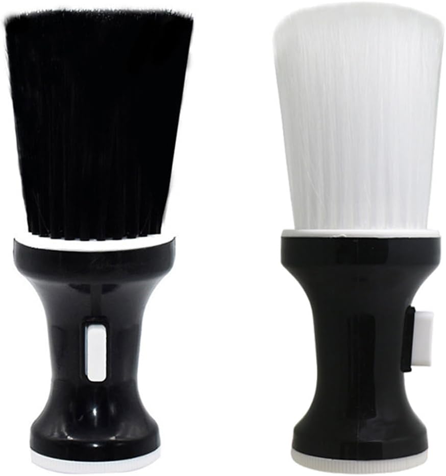 Ipetboom Neck Duster Barber Brush for Hair Cutting with Powder Filling Function Mini Hair Cleaner Brush for Shredded Removal and Talcum Powder Application Hairdressing Tool for Barber and Home Use
