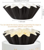 Ninsula 70P Wax Melt Liners, Reusable Wax Warmer Liners for Any Wax Cubes, Leakproof Wax Melt Cups for Scented Candle, Plug in Warmers, Electric Wax Melters and Wax Burner(Black)