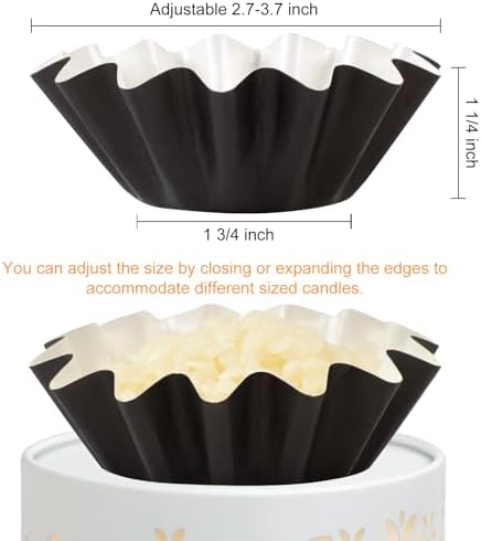 Ninsula 70P Wax Melt Liners, Reusable Wax Warmer Liners for Any Wax Cubes, Leakproof Wax Melt Cups for Scented Candle, Plug in Warmers, Electric Wax Melters and Wax Burner(Black)