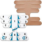 M7 Sport Kinesiology Ankle Tape for Ankle Sprain and Injury Recovery, Kt Tape for Ankle, Pain Relief Therapeutic Tape, Plantar Fasciitis, Waterproof, Eases Swelling (Beige, 4-Pack)