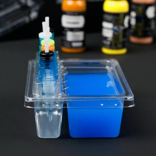 20PCS Rectangular Disposable Tattoo Cartridge Cup Holder Plastic Tattoo Cartridge Tray For Tattoo Inks Needle Holder Placement Rack Disposable Plastic Cup Working Cup Cleaning Cup