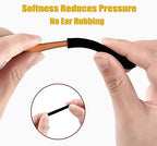 Yauende Soft Knitting Cotton Glasses Ear Cushion, Eyeglasses Temple Tips Sleeve, Non-Slip Comfortable Elastic
