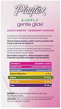 Playtex Gentle Glide Tampons with Unscented Super Absorbency, 36 Count