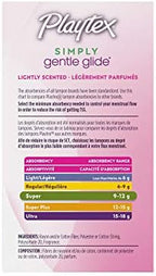 Playtex Gentle Glide Tampons with Unscented Super Absorbency, 36 Count