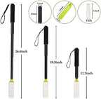 Toe Cleaning Brush,Foot Brush with Reusable Drying Covers.Foot Scrubber with Telescopic Aluminum Alloy 12"-24",Long- Handled Toe Lotion Applicator for Seniors,Elderly, Disabled Men and Women