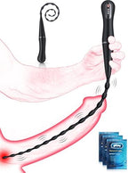 Sounding Rods Urethra Vibrator Sex Toys for Men, Vibrating Urethral Sound Anal Beads Male Vibrator, Penis Plug Stretcher Testicle Prostate Toy, Flexible Silicone Cock Dilator for Beginner & BDSM Play