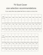 19-70inch Universal TV Cover, Modern Art TV Cover, Effective Waterproof and Dust Cover,Desktop/Hanging TV Dust Cover TV Protection(Size:43in,Color:B)