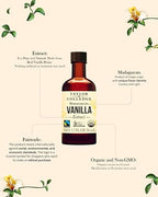 Taylor & Colledge Organic Madagascan Vanilla Extract, Fairtrade, ACO Certified Organic, Pure Vanilla Flavoring for Baking & Cooking, 1.7 fl oz (50ml)