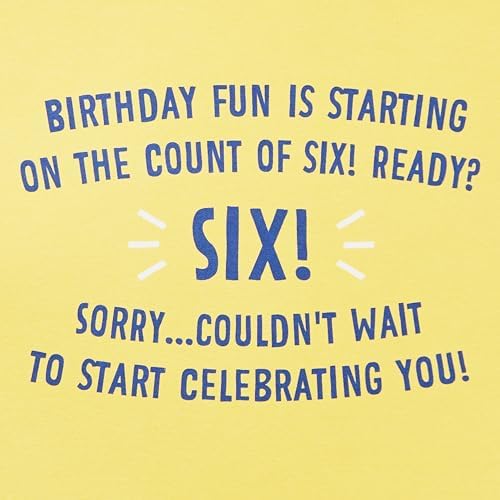 Hallmark 6th Birthday Card for Kids with Detachable Pop It! Toy