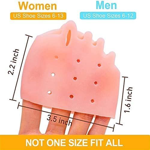 Metatarsal Pads, 6 PCS Breathable Forefoot Cushion Pads Ball of Foot Cushion Sleeves for Relieve Metatarsalgia, Mortons Neuroma, Forefoot Pain