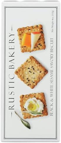Rustic Bakery, Biscuits Savory Black And White Sesame, 4 Ounce