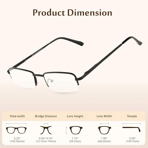 TruVision Readers 9509 Reading Glasses 1/3 PK, Men and Women +1.00-4.00