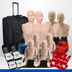 PRESTAN 2 Female CPR Manikin, 2 Male, and 4 Infant CPR Manikin Training Kit w/AED Trainers and Accessories, Medium Tone, MCR Medical