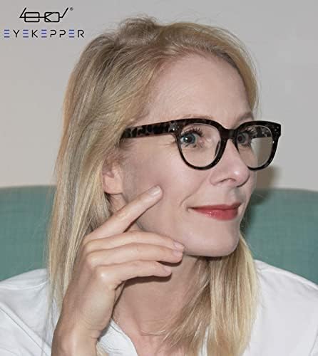 Eyekepper Oversize Reading Glasses Women Stylish Readers - Grey Tortoise +0.50