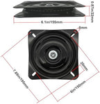 6.25 Inch Heavy Duty Bar Stool Swivel Plate Replacement, Bar Stool Seat Turntable,Square Swivel Mechanism for Recliner Chair or Furniture - Ball Bearing Swivel Boat Seat