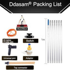 50FT Water Fed Pole Kit with Extendable Telescopic Aluminum Pole and Brush for Outdoor Window Cleaning Ideal for Solar Panel Cleaning and Washer Spray